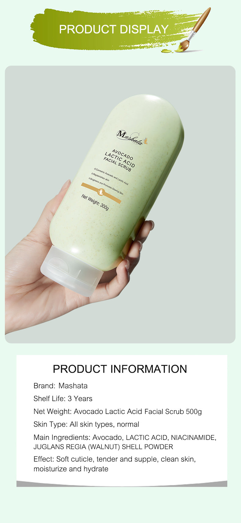AVOCADO LACTIC ACID FACIAL SCRUB